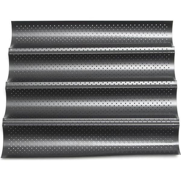 Bageform til baguette franskbrød, non-stick, bølgeformet, sort