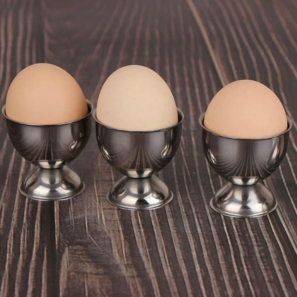 4x Moderne Eggeglass - Rustfritt Stål