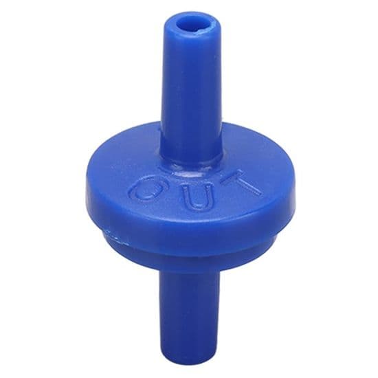 Förpackning med 10 PP backventiler, genomskinliga 1-vägs tornvattenavstängningsventiler, ozon, dränkbara pumpar (4 mm blå)