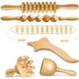 2-delt komplet maderoterapisæt til cellulite og lymfedrænage (træmassager)