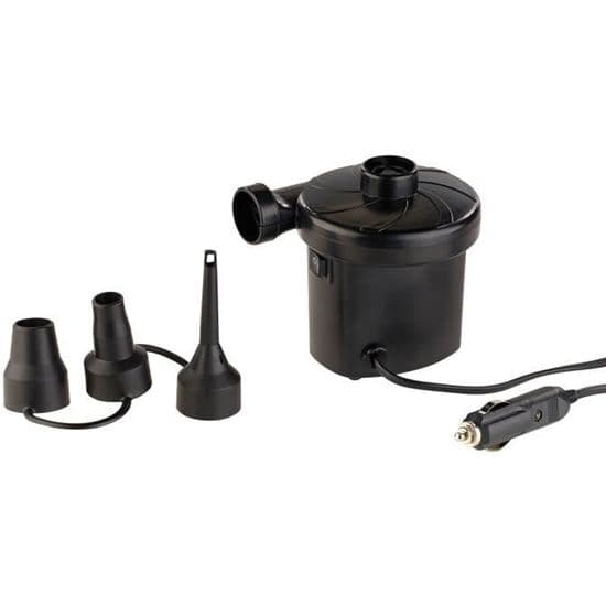 Elektrisk däckpump med 12V laddare - 3 munstycken - 75W - Flödeshastighet 192L/min