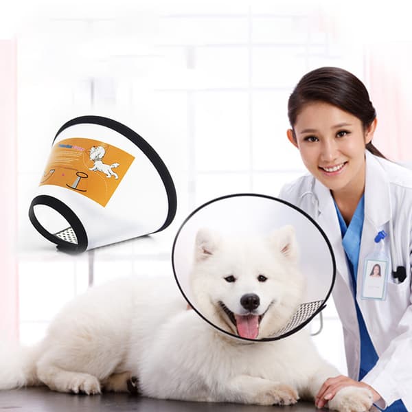 Protective collar, cone collar for pets, dog, cat - anti-Bite lick wound healing Transparent S