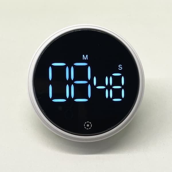 Magnetisk digital timer for matlaging på kjøkkenet Hvit Silver