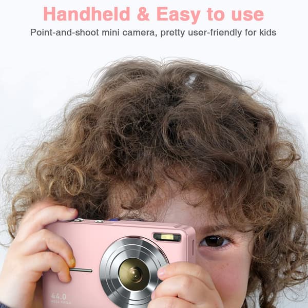 Digital Camera 44MP/1080P/16X Digital Zoom/Fill Light Pink Black