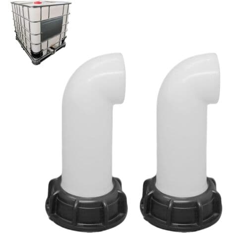 st Vattentankmunstycksventil, Vattentankventil, 60 mm IBC Vattentankadapter, för död IBC-tank (vit)