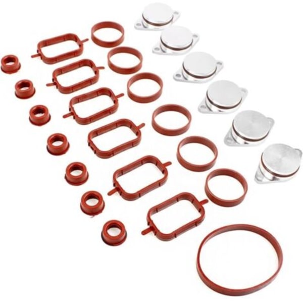 6 x 33 mm innsugsspjeld-fjerningssett, innsugsspjeld-fjerningssett manifoldpakning 11612245439 for E87 E46 E90 E91 E92 E93 E39 E60 E83 E53