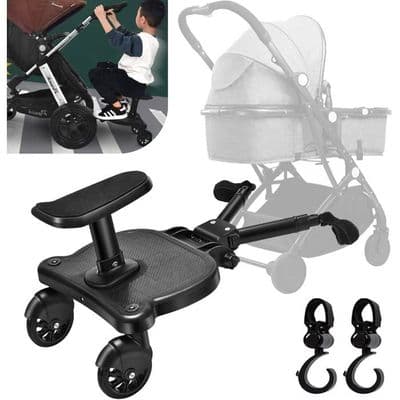 Barnevognbrett, egnet for ulike barnevognstiler, med sete, egnet for barn 2 til 5 år, 25 kg