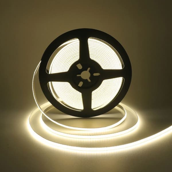 3000K COB LED-list, USB-gränssnitt, dimbar LED-listkit, CRI 90+, 5m, 320 lysdioder, varmvit (8mm bredd)