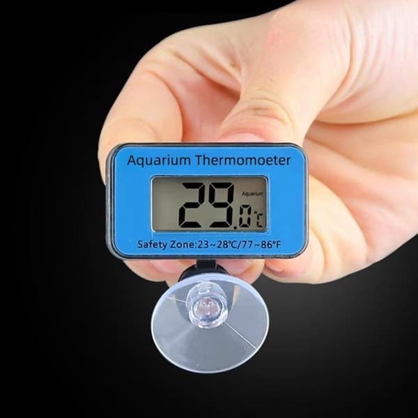 Digital LCD Akvarietermometer - Sugekopp - Nøyaktighet ±1 - Rekkevidde 0-50℃