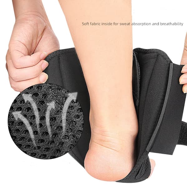Adjustable Ankle Support with Rotary Knob - Compression Support with Aluminum Plate and Steel Wire L M