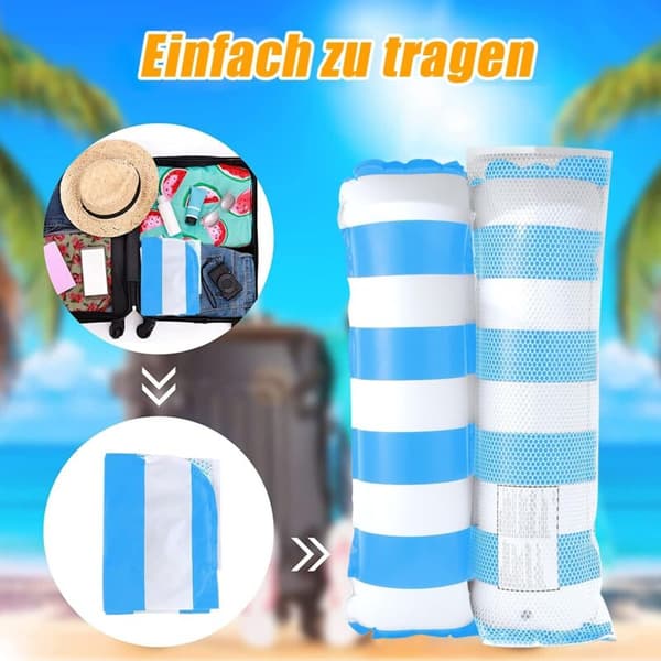 Voksen Pool Float (2 Stykker). 4-i-1 XL Oppustelig Poolmadras. Oppustelig Pool Hængekøje. Pool Net Madras.