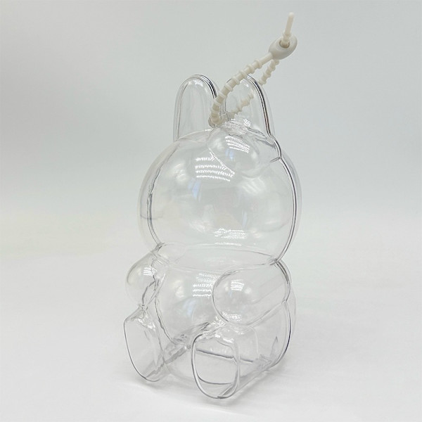 Protective case compatible with Labubu (Pumpkin design) in transparent PC material, shockproof and dustproof for safe storage