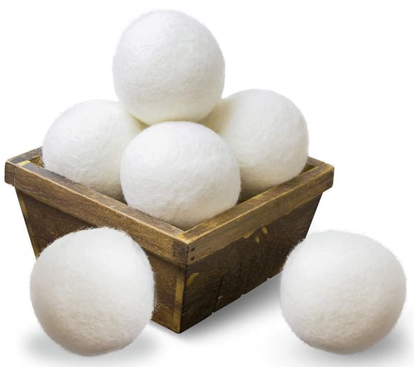 Ulltørkeballer 3 cm 6-pakning Hvit S