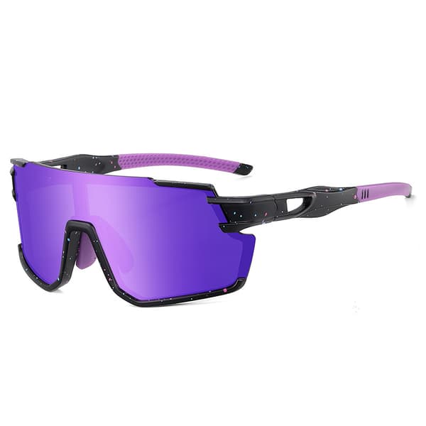 Sporty Sunglasses Sand White Frame Red Purple