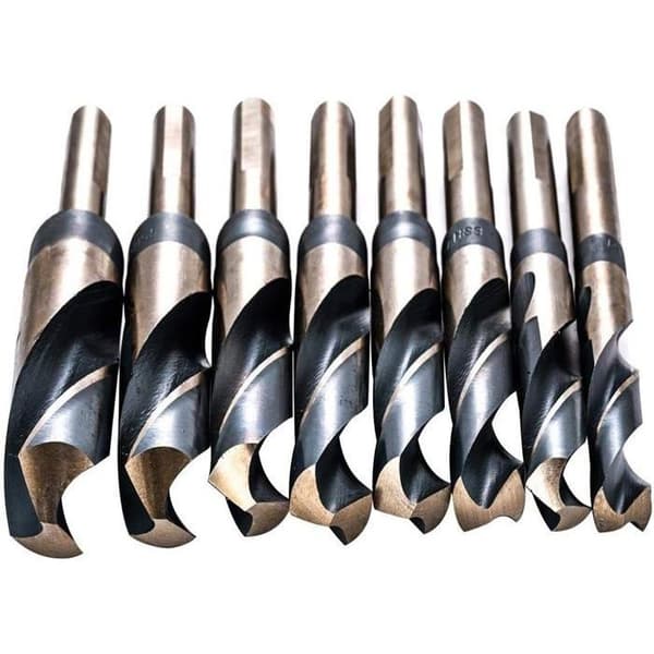 HSS borrset med reducerat skaft, 8 delar, 14-25 mm snabbstålsborrar, 1/2\" skaft
