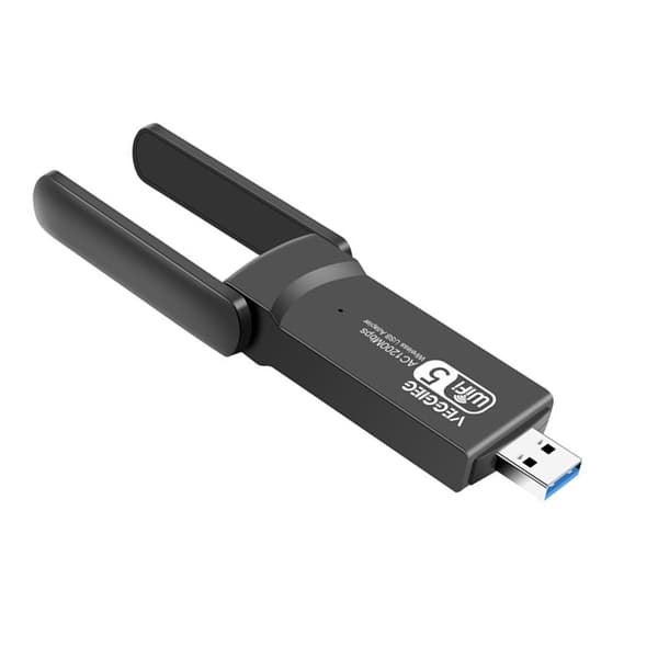 1200 Mbps 5G Dobbelt Antenne USB 3.0 WiFi-adapter til PC og Laptop