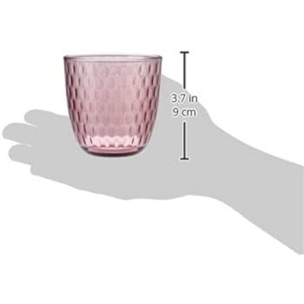 Set med 6 rosa glas, 29 cl