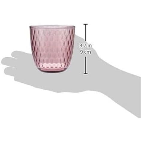 Sett med 6 rosa glass, 29 cc