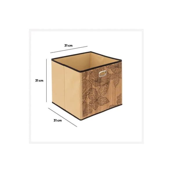 Floral Patterned Bamboo Storage Basket