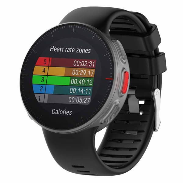 Polar Vantage V ranneke silikoni Musta Black