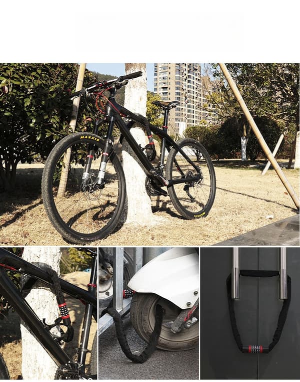 Straight Head Five-Digit Combination Bicycle Lock for Bike 1.2m