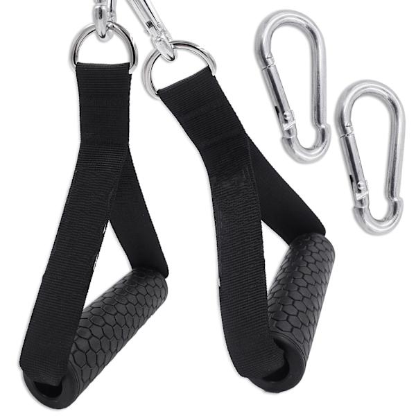 2-pack Resistance Band Handles Exercise Band Handles for Pull-up Training Black