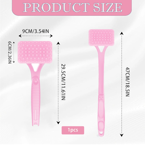 Long Foldable Back Scratcher - Extendable Massage Tool for Itchy Back Pink Blue