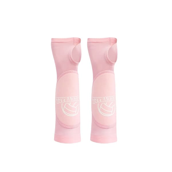Volleyball Arm Sleeves Pair - Protective Sponge Padding for Enhanced Performance and Comfort Black Pink