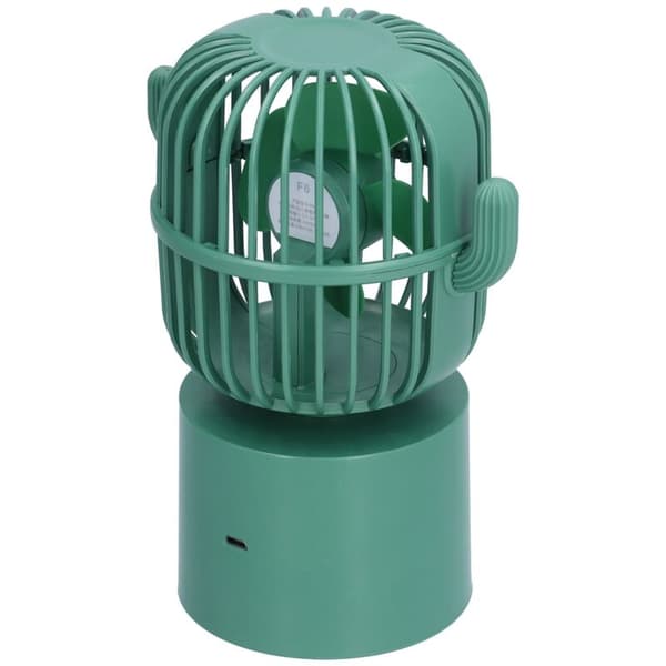 Mini USB oscillerende kaktusformet ventilator, 3600 mAh batteri, bærbart ABS-materiale, indbygget opladningsfunktion.