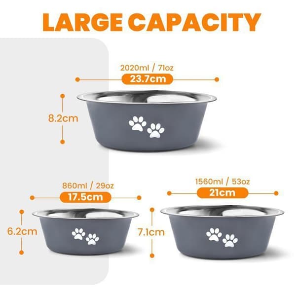 2-i-1 kattmatare, justerbar hundmat- och vattendispenser, 2,2L mat och 528ML vattendispenser
