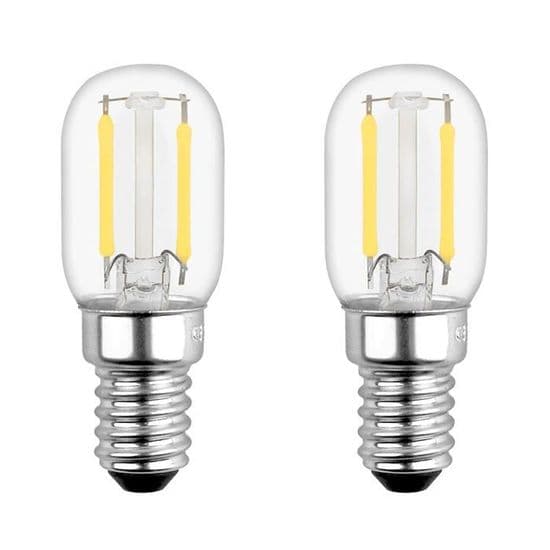 E14 T22 LED-glödlampa - 1W - 100LM - Kallvit 6000K - 2-pack