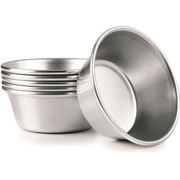 Pastéis de Nata forme, sæt med 6 - 7,5 x 2 cm - Grå - Non-stick