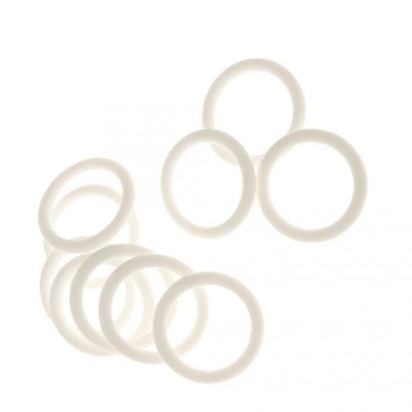 20 Stk. Silikone Baby Sut Holder Adapter O Ring Dummy Ring Hvid