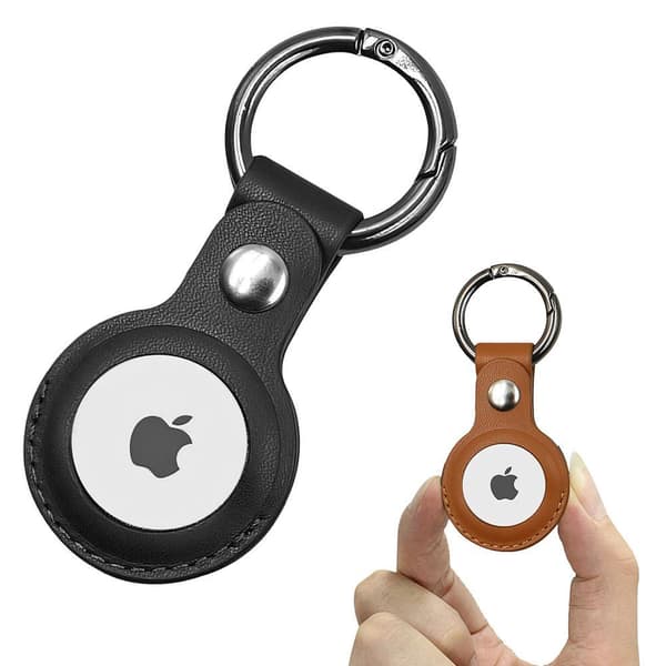 4-pack AirTag Case / Cover - Protection - Keychain Brown