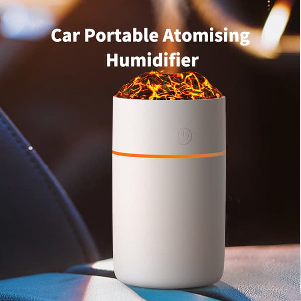 Vulkan Luftfugter HS01: Simuler Flamme, Renser Luften Hvid