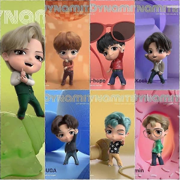 7 stk./sett BTS TinyTAN Dynamite Bangton Boys Figur Leke