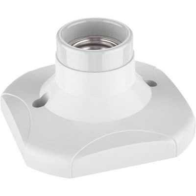Loftlampe/fatning, plast, keramik, hvid, 1 x E27 fatning 810 220 (V)