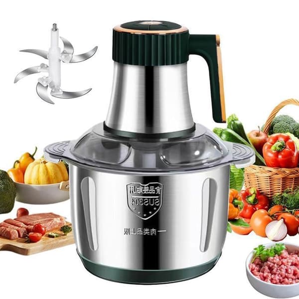 500W Elektrisk Köttkvarn - 5L - 2 Hastigheter - 6 Blad