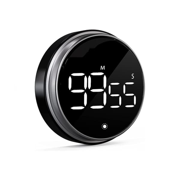 Magnetisk digital timer for matlaging på kjøkkenet Hvit Silver