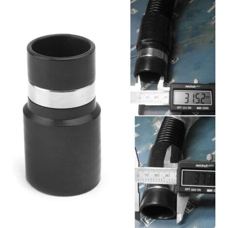 Svart dammsugarslangadapter i konstläder, 32 mm inv., 37 mm utv., 1 st