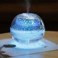 500 ml LED-luftfuktare för inomhusbruk, tyst luftfuktare för bebisar, stjärnprojektionstakklocka för barn - Silver