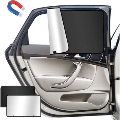 Bilsolskydd för bebisar, 2-pack magnetiska bilsolskydd, bilsolskydd för solskydd, bakre sidoruta