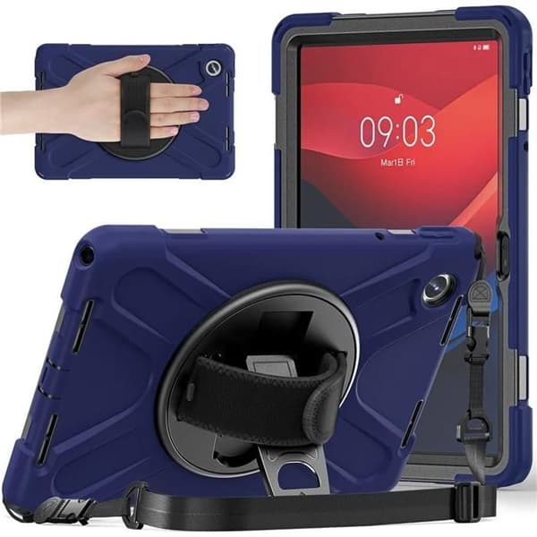 Lenovo Tab M11 TB-330FU / 331FC / Xiaoxin Pad 11 2024 PC-kotelo + silikoninen tablettisuoja olkahihnalla