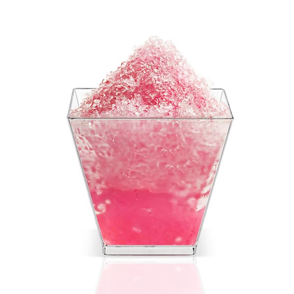 25-pak 58 cl dessertkopper - Firkantede gennemsigtige plastikkopper til mousse, budding og mere