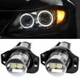 2 STK For BMW 3-serie E90 E91 2005-2008 12W LED Hvite Erstatningspærer Angel Eyes Halo Ring