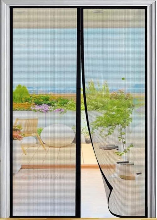 Myggenetdør - GENERIC - 120x220cm - Magnetisk - Automatisk lukning - Sort