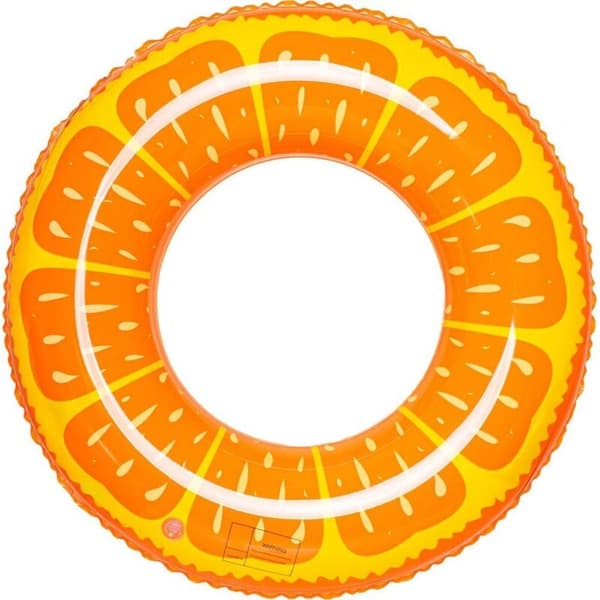Orange oppustelig swimmingpool, 90 cm, til børn og voksne.