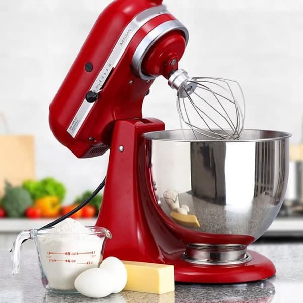 Rustfri stålbolle for KitchenAid kjøkkenmaskin med vippehode, 4,5 til 5 liter, for miksebolle til blender