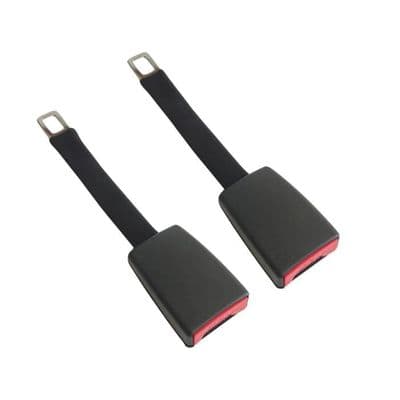 Bilbelte-spenne, universell setebelteforlenger i stål 23 cm for 20-22 mm tungeklips, størrelse: 2-pakning