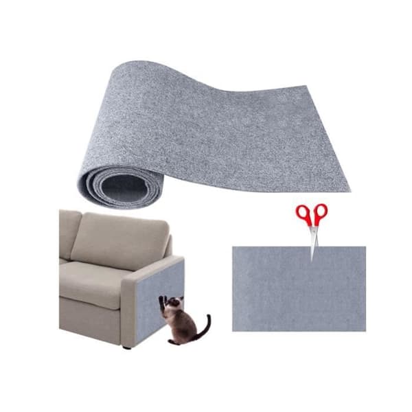 DIY Klatrende Katteklorestativ, Anti-ripe Katte-sofaprotektor, Katteklorestativ for sofaer, Beskytter møbler - Lys grå, 40x200cm
